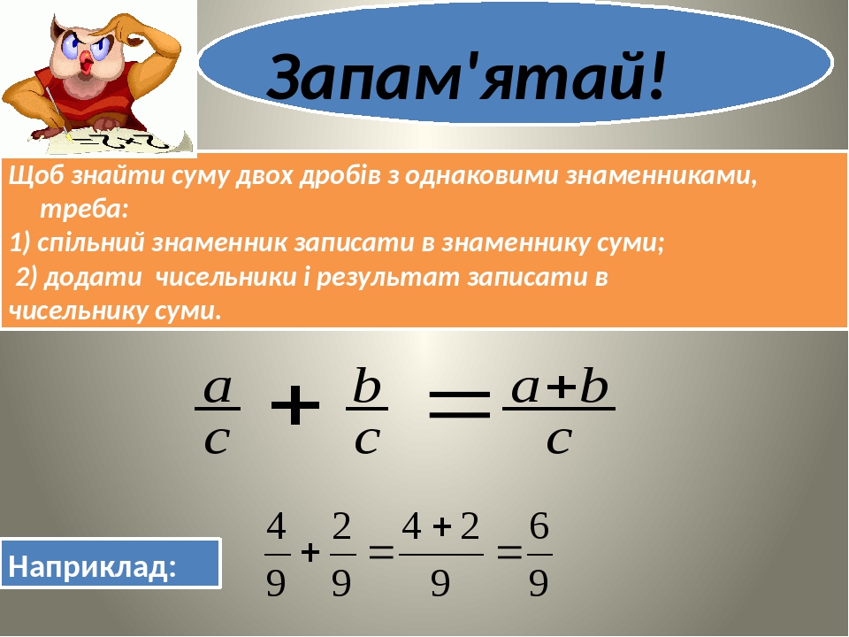 5-клас.Математика. Презентація.,,Додавання і віднімання звичайних ...
