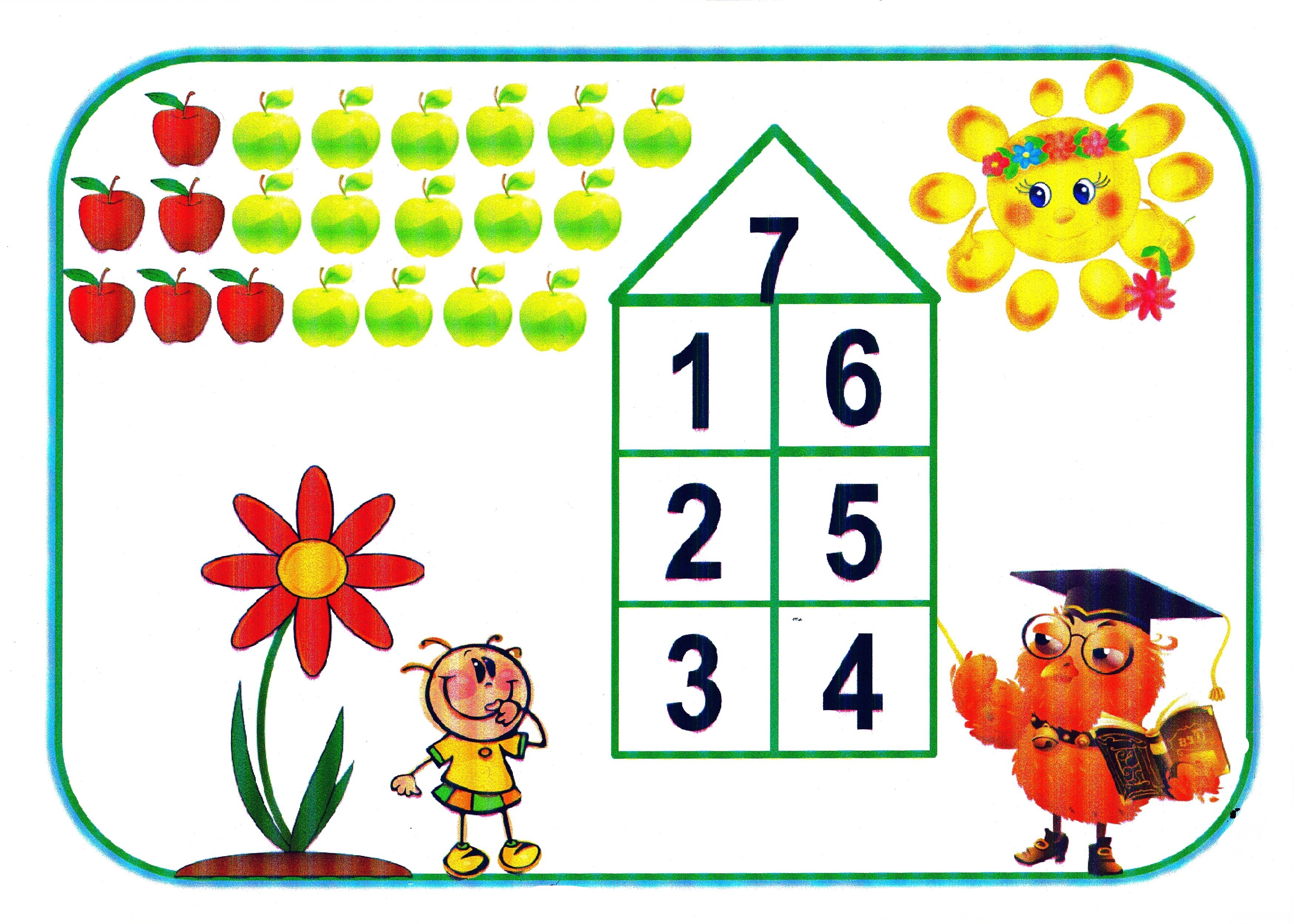 Числовые домики состав числа 7
