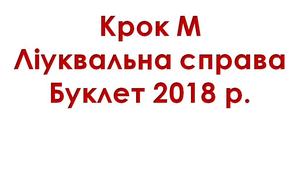 Крок М. Лікувальна справа. Буклет 2018 р.