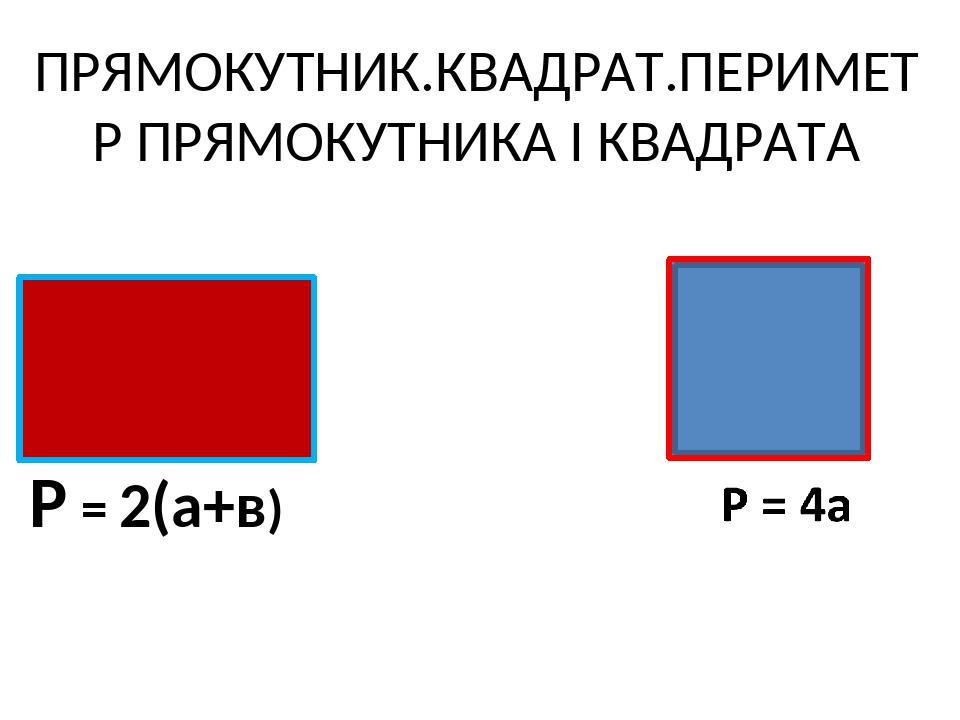 Схема периметра квадрата