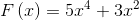 F\left ( x \right )=5x^{4}+3x^{2}