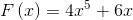 F\left ( x \right )=4x^{5}+6x