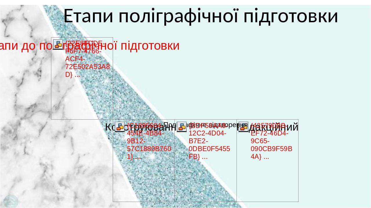 Етапи поліграфічної підготовки