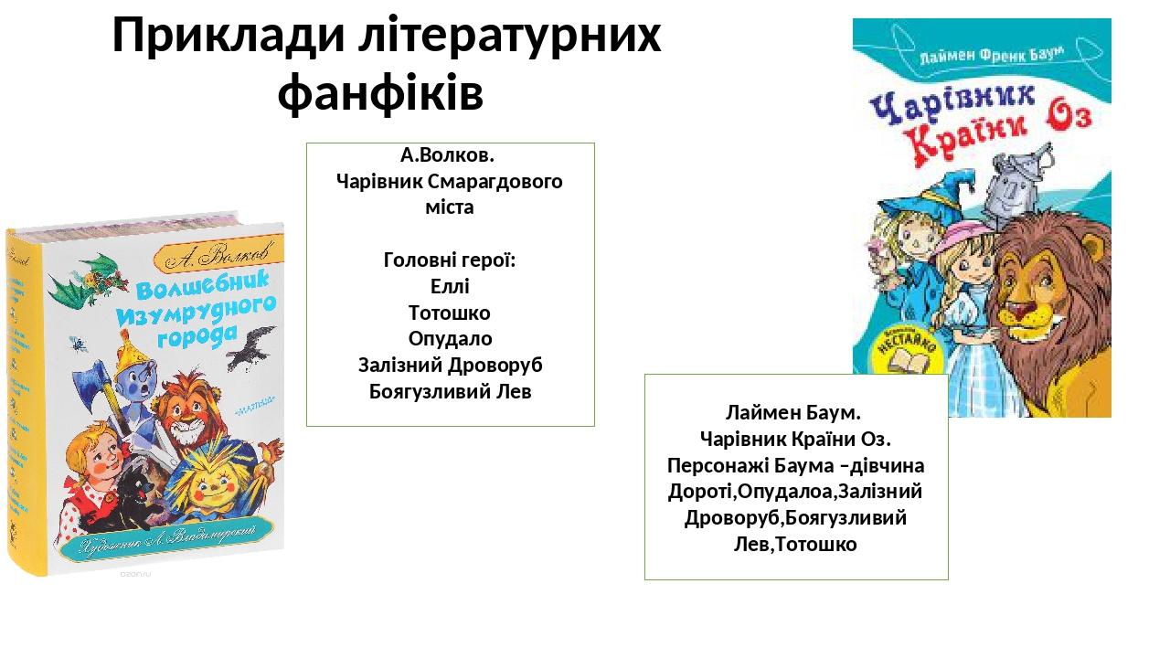 Презентація "Що таке фанфіки" | Презентація. Позашкільна освіта