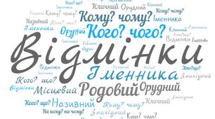 Хмари слів до вивчення відмінків іменника