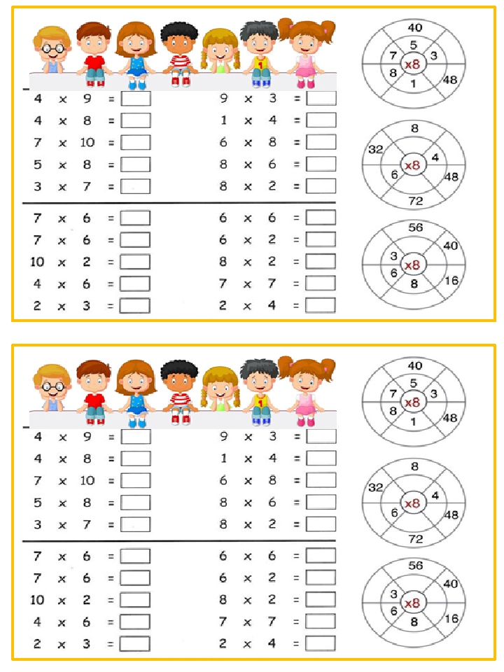 Картки з математики для 2 класу