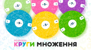 Спінер-диски для таблиці множення від 1 до 12. STEM освіта