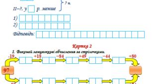 Індивідуальні картки для 2 класу