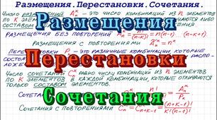 Перестановка. Размещение. Комбинация.