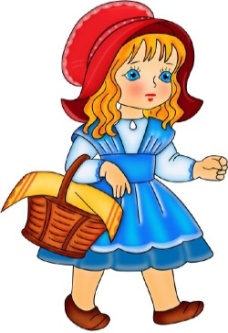 Картинка красная шапочка с корзинкой для детей