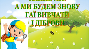Презентація 1 «Канікули. А ми будем знову ліси вивчати і діброви»