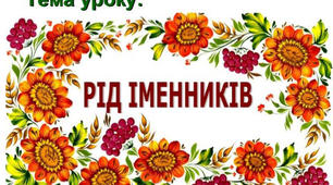 Конспект уроку на тему: "Іменник. Рід іменників. Паралельні родові форми іменників"