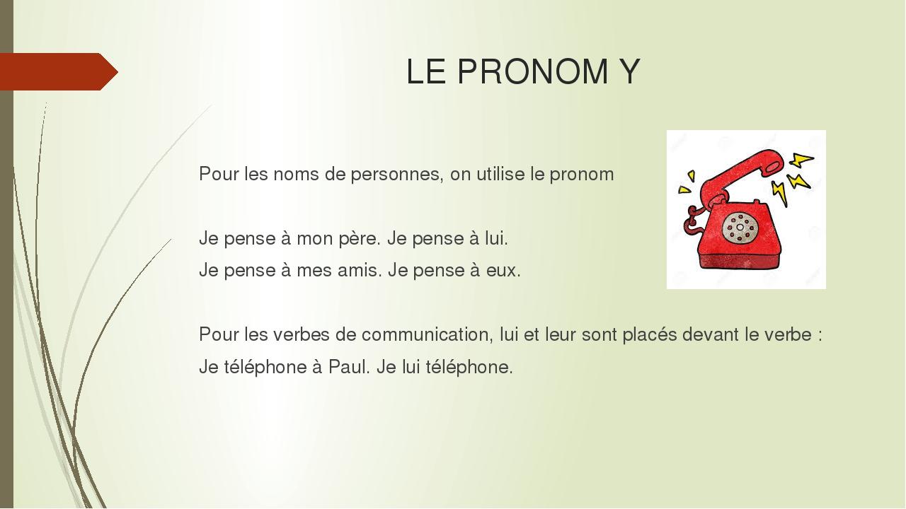 Les Pronoms En Et Y Prezentaciya