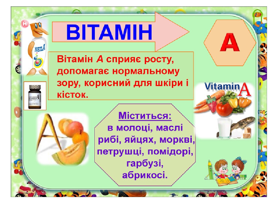 Презентація на тему " Вітаміни для дітей"