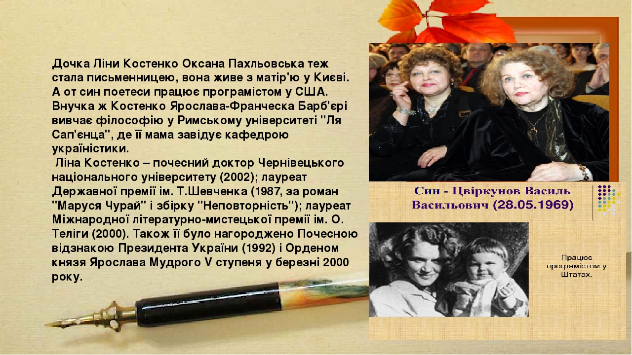 Цікаві факти про Ліну Костенко