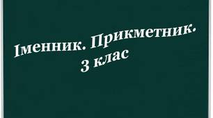 Іменник. Прикметник
