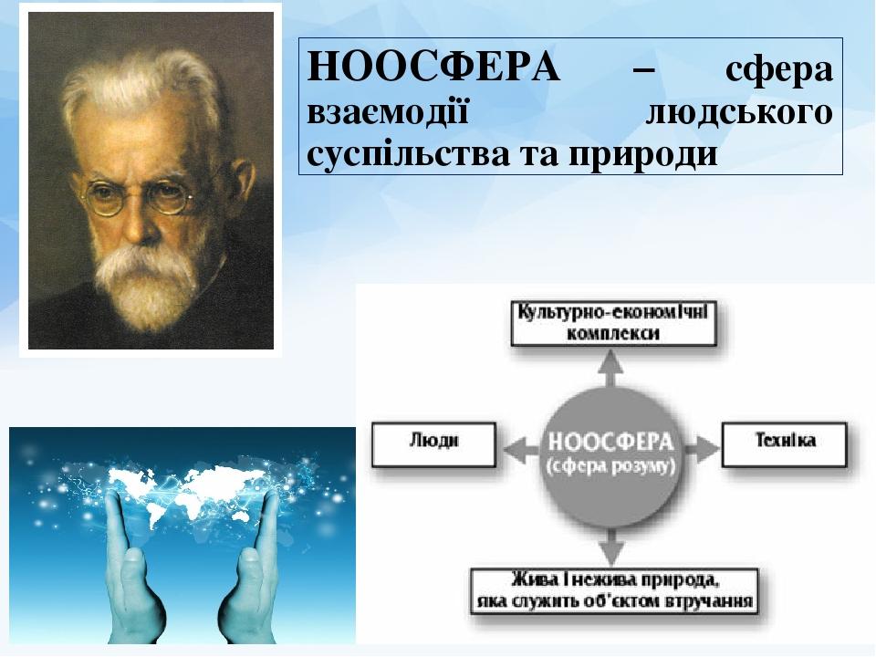 НООСФЕРА – сфера взаємодії людського суспільства та природи
