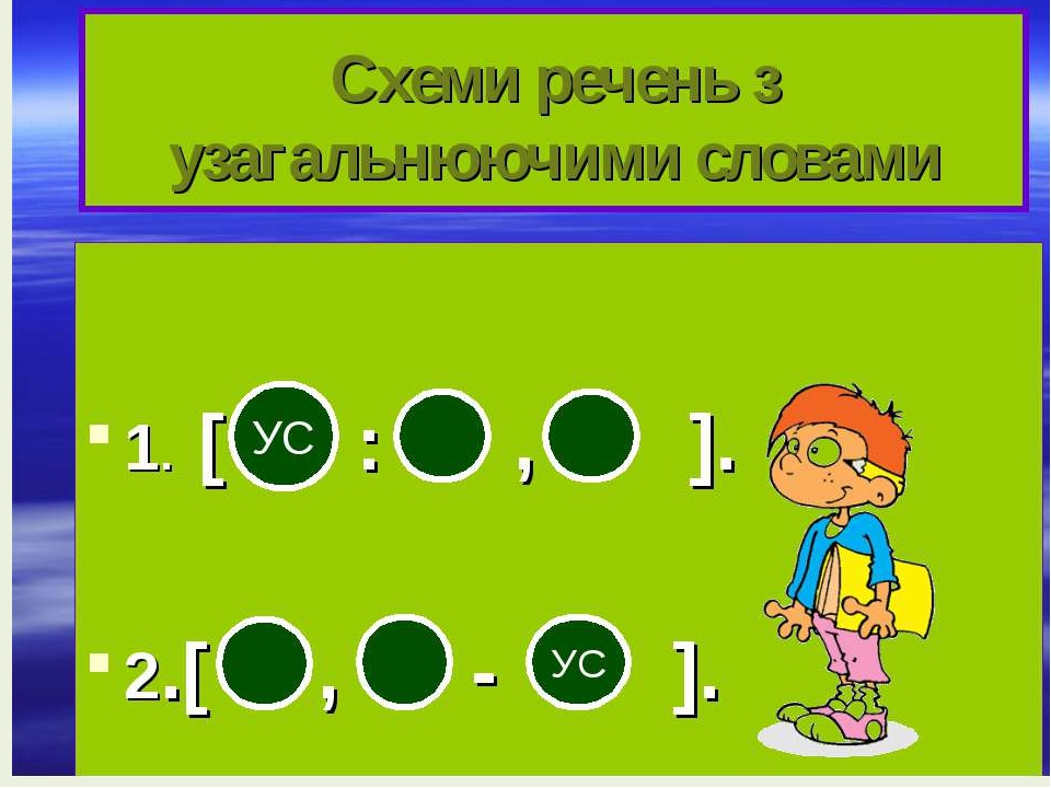 Узагальнювальне слово при однорідних членах речення