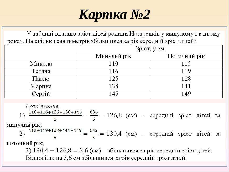 Картка №2