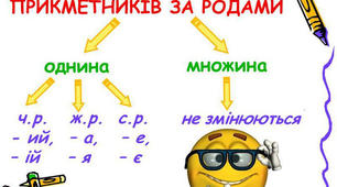 (Копія) 3 клас. Прикметник. Рід прикметників. Родові закінчення прикметників.
