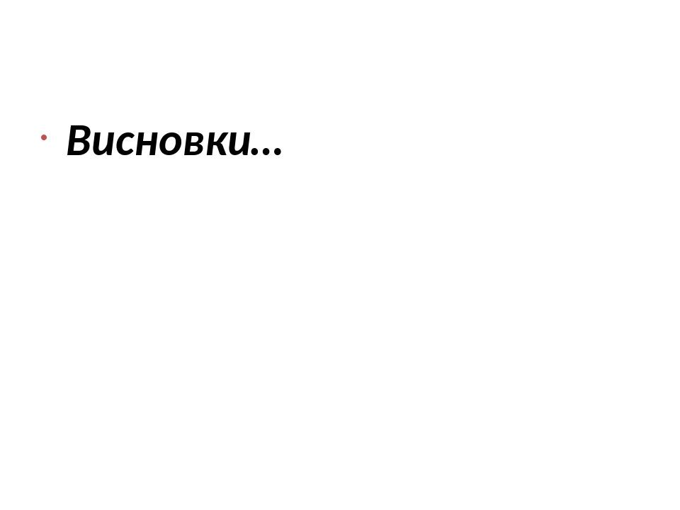 Висновки…