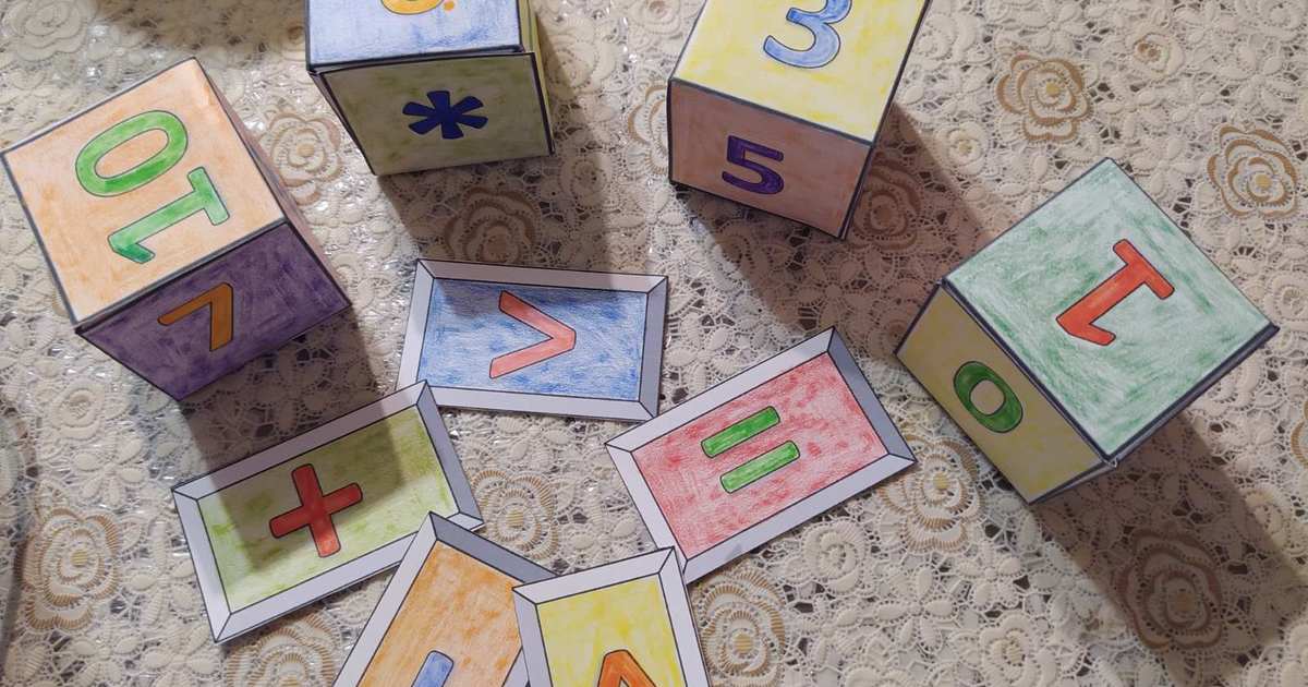 Дидактична гра "Математичні кубики" | Інші методичні матеріали. Дошкілля