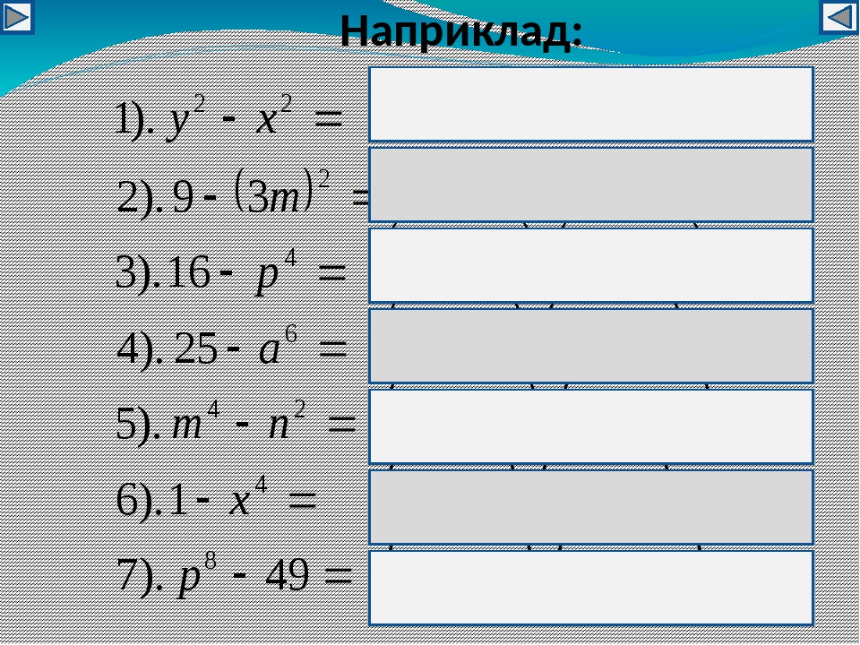 Презентація. "Підготовка до контрольної роботи "Формули скороченого ...