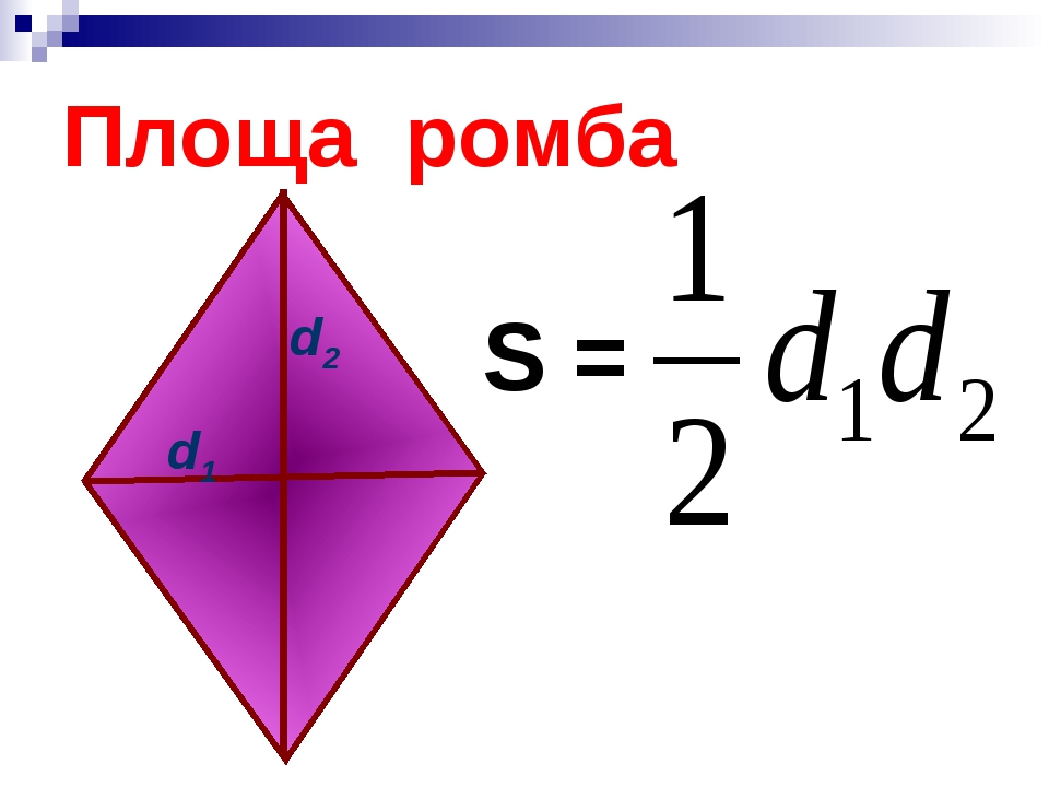 Формула площади ромба