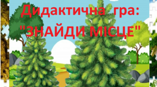 Дидактична гра: "Знайди місце"