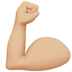 Flexed Biceps: Medium-Light Skin Tone
