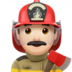 Man Firefighter: Light Skin Tone