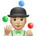 Man Juggling: Medium-Light Skin Tone