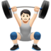 Person Lifting Weights: Light Skin Tone