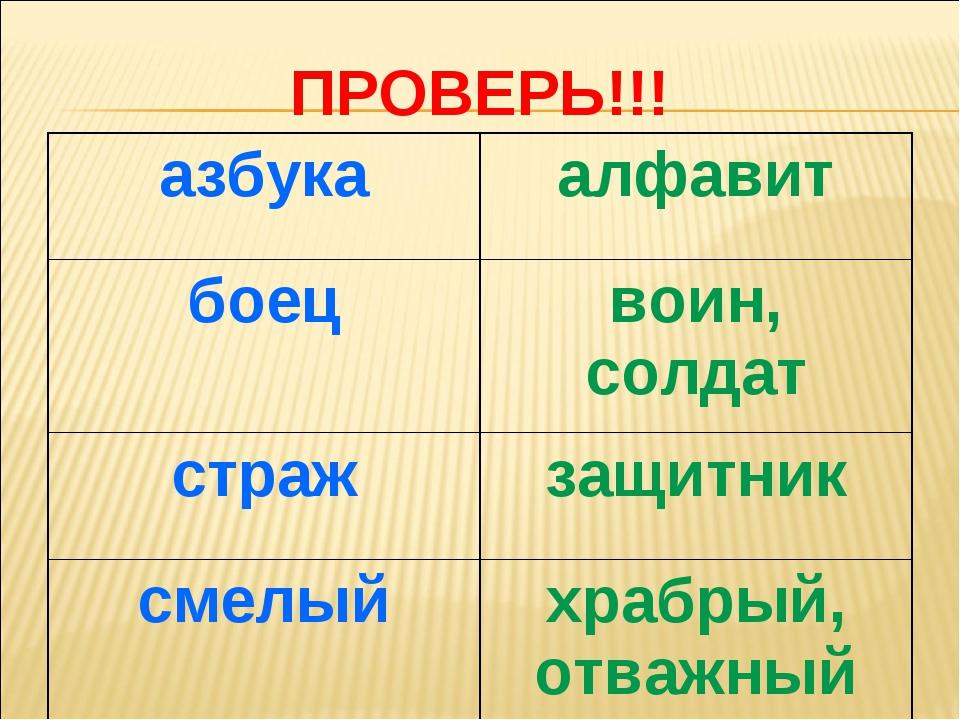 Синонимы 2 класс