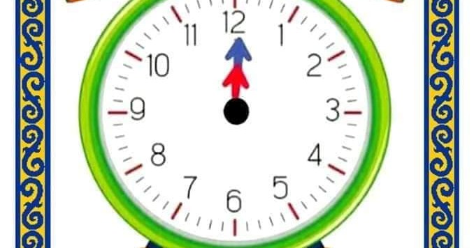 Визначення часу за годинником | Тест на 6 запитань. Математика