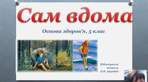 Презентація з основ здоров'я для учнів 6 класу на тему  "Сам вдома"