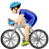 Man Biking: Light Skin Tone