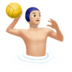 Man Playing Water Polo: Light Skin Tone