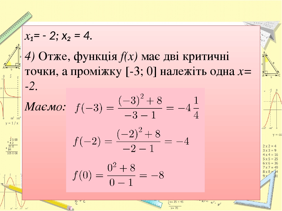 Найдите критические точки функции f x x4 2x2 3