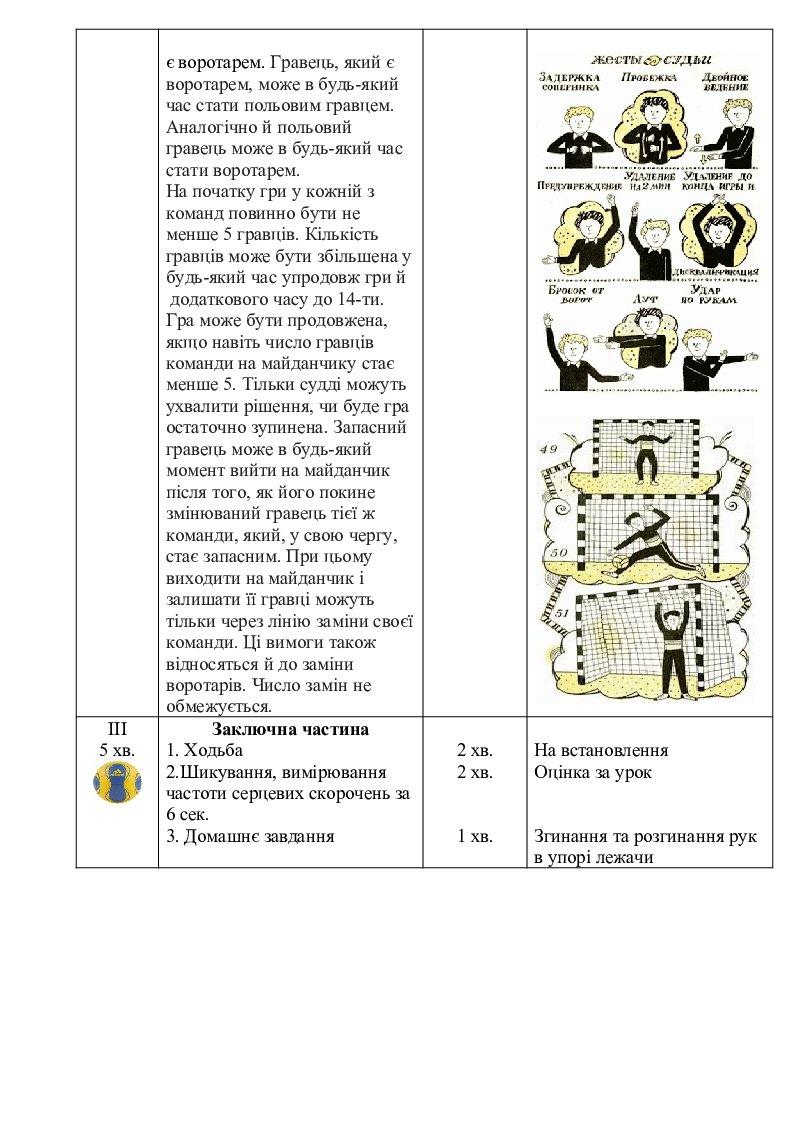 План конспект тренировки по гандболу