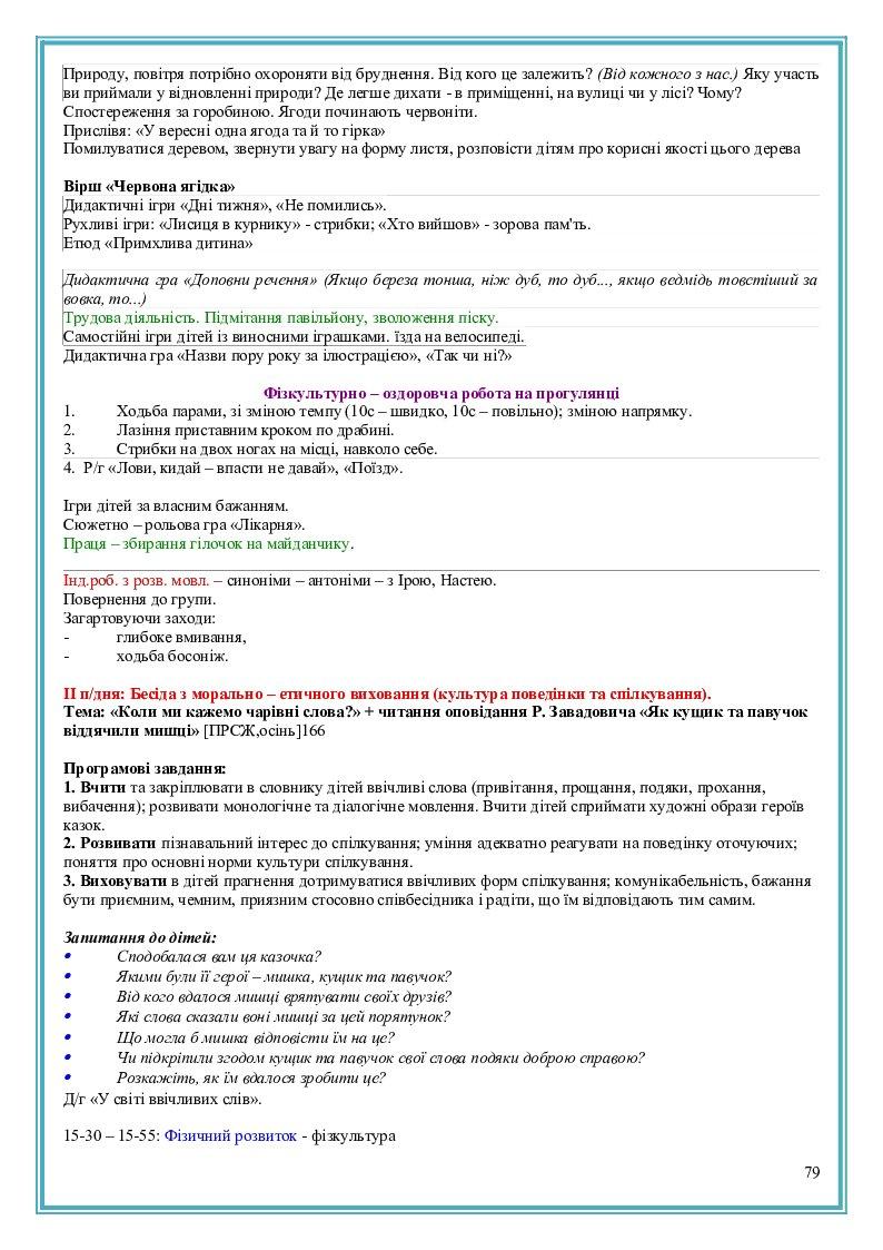 КАЛЕНДАРНО-ТЕМАТИЧНЕ ПЛАНУВАННЯ (старша група) | КТП. Дошкілля