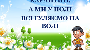 Презентація 2 «КАРАНТИН. А МИ У ПОЛІ ВСІ ГУЛЯЄМО НА ВОЛІ»
