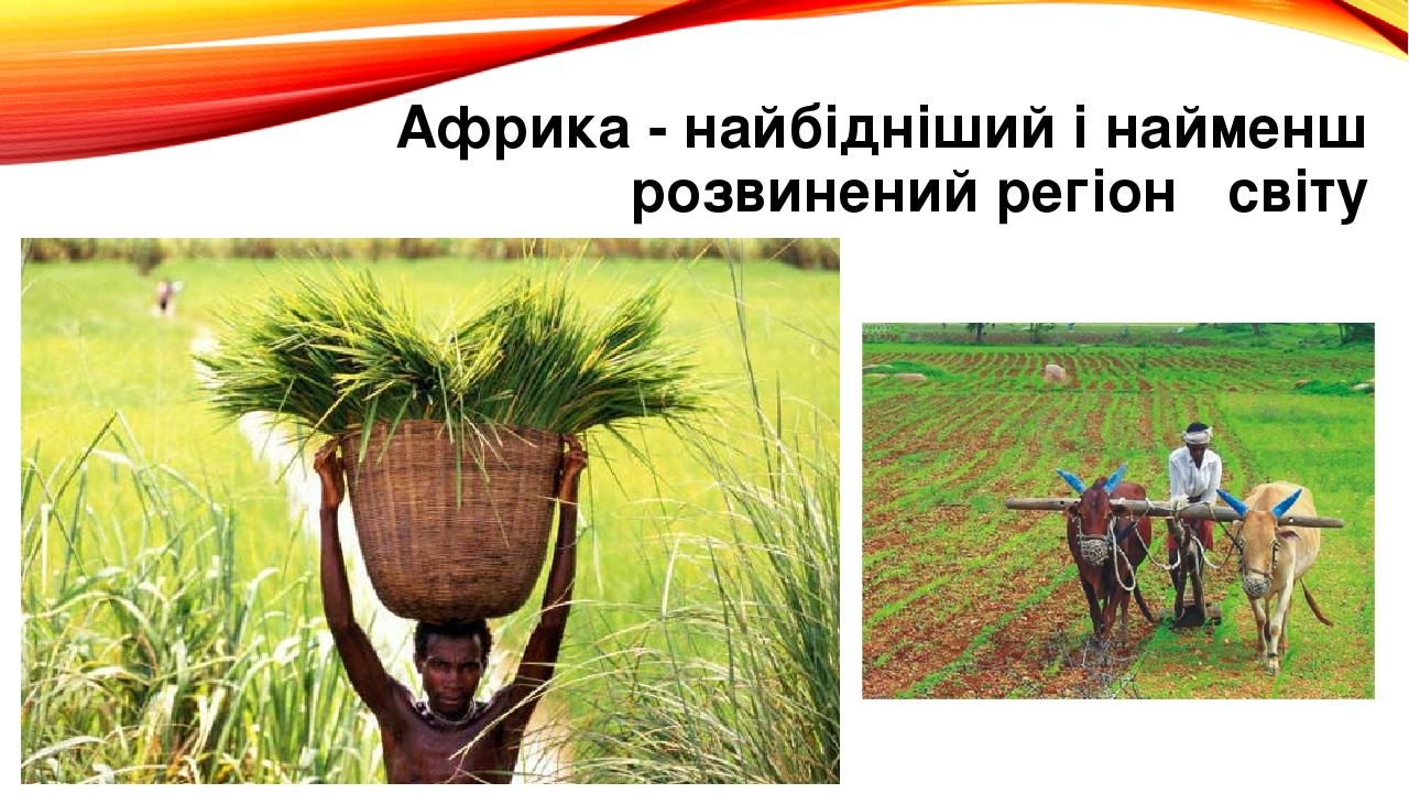 Африка - найбідніший і найменш розвинений регіон світу