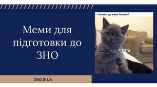 Презентація "Меми для підготовки до ЗНО"