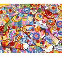 Картина по номерам Абстрактная кошка - Rainbow Art, 40 х 50 см ...
