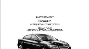 Робочий зошит учня з предмета: Спеціальна технологія. Тема уроку: Загальна будова автомобіля.