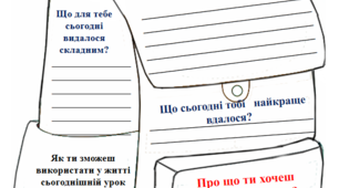 Рюкзак вражень - рефлексія на підсумок уроку
