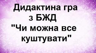 Дидактична гра з безпеки життєдіяльності дітей