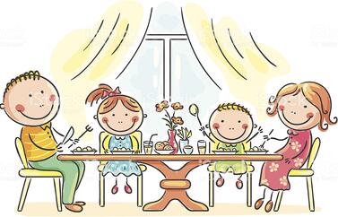 Family Having Meal Stock Illustration - Download Image Now - iStock