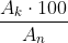 \frac{A_{k}\cdot 100}{A_{n}}